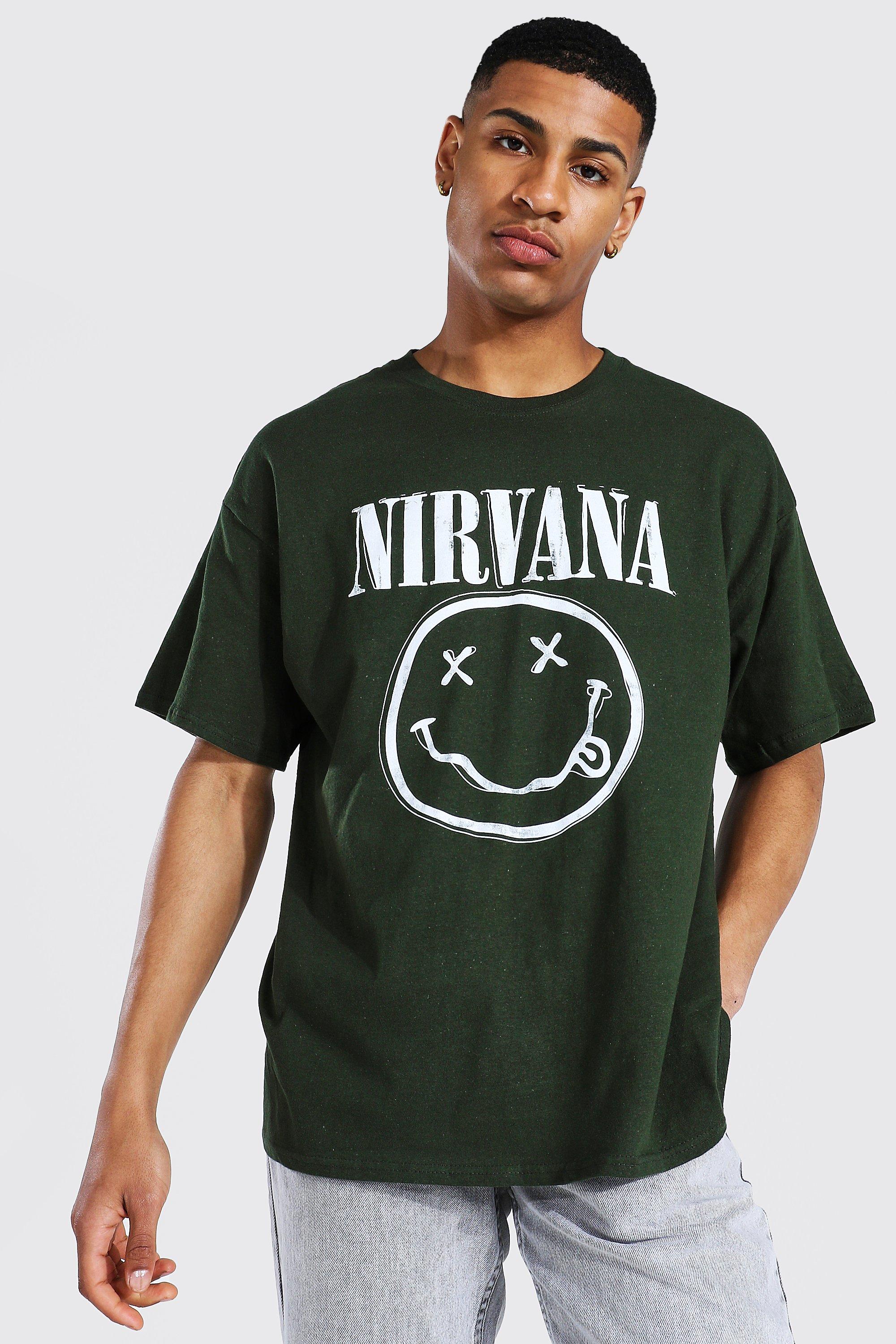 【boohoo】MAN Oversized Nirvana Face License T-shirt mzz86578_white_xl?$